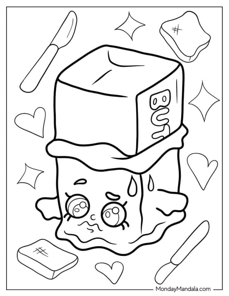 66 Shopkins Coloring Pages (Free PDF Printables)