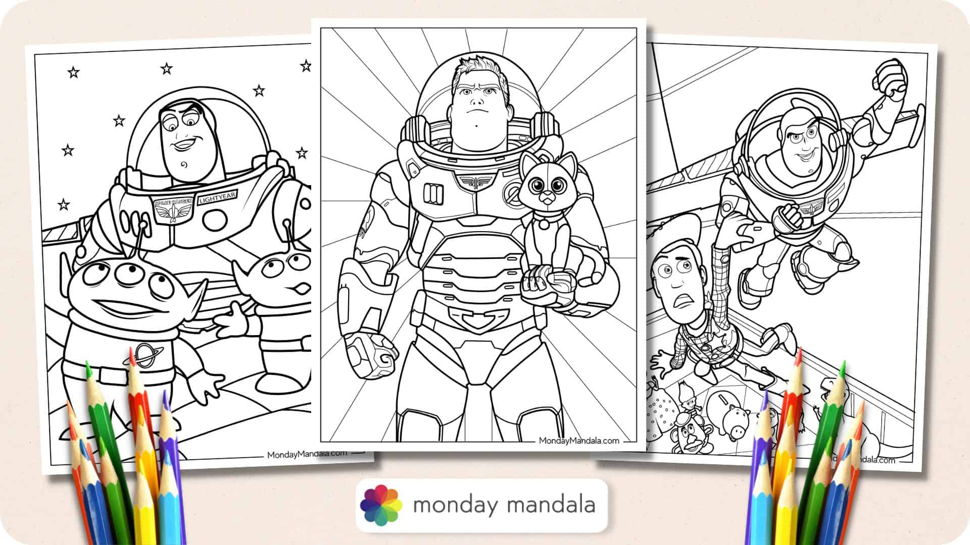 woody and buzz lightyear coloring pages