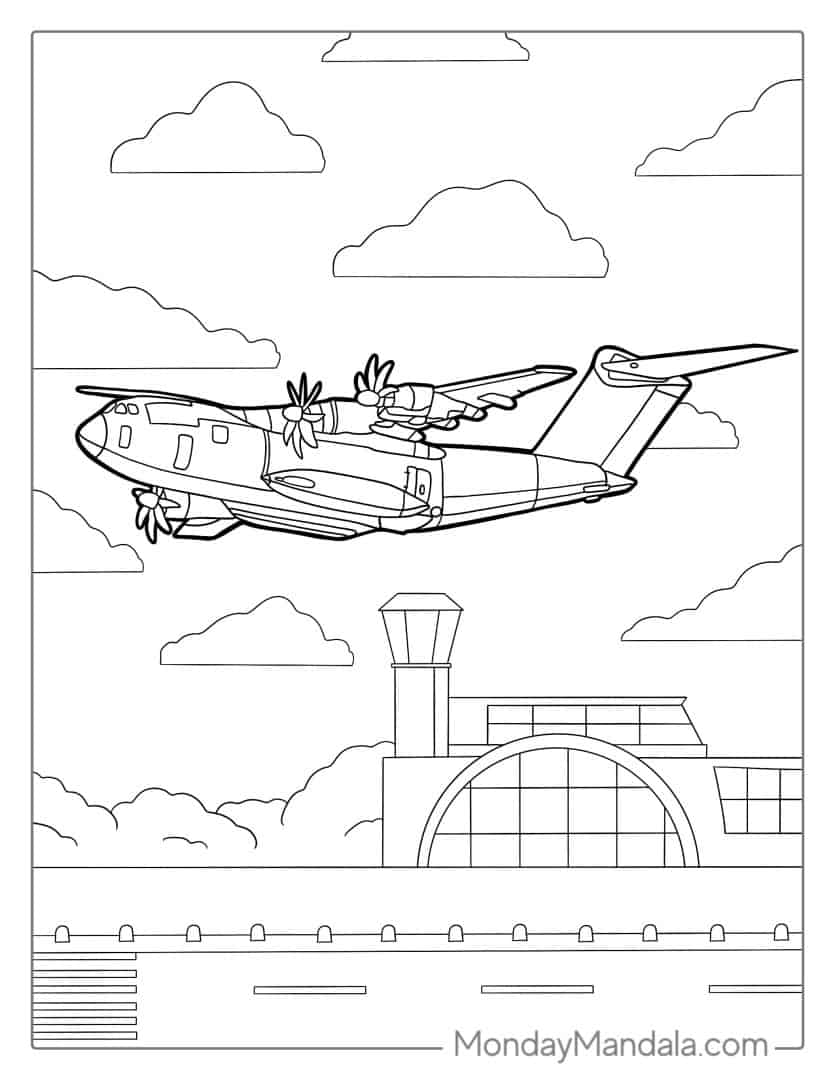 36 Airplane Coloring Pages (Free PDF Printables)