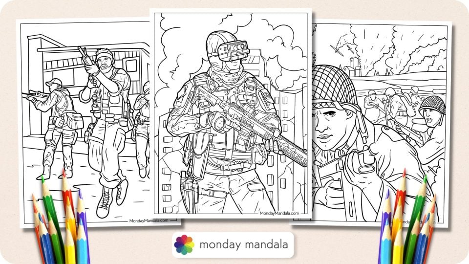 Cod Characters Coloring 20 Call Of Duty Coloring Pages (Free PDF Printables)
