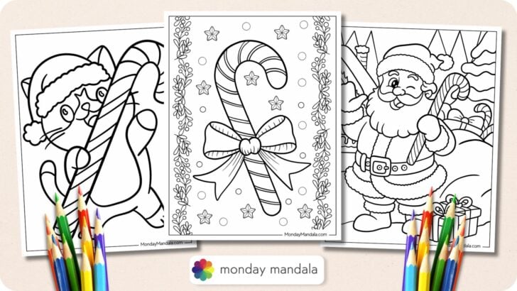 Candy Cane Coloring Pages Featured Image v2