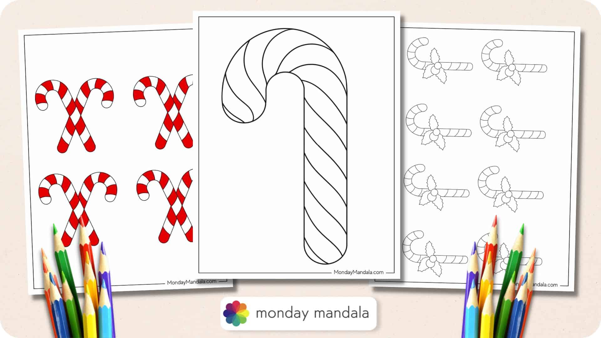 44 Candy Cane Templates (Free PDF Printables)