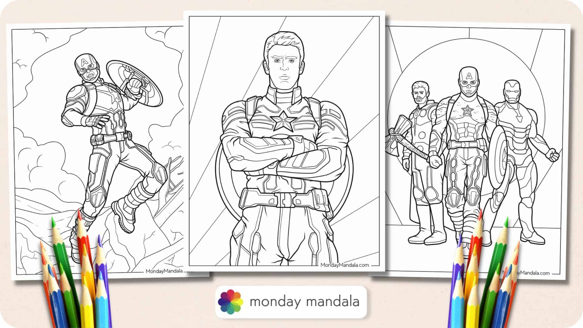 captain marvel coloring pages