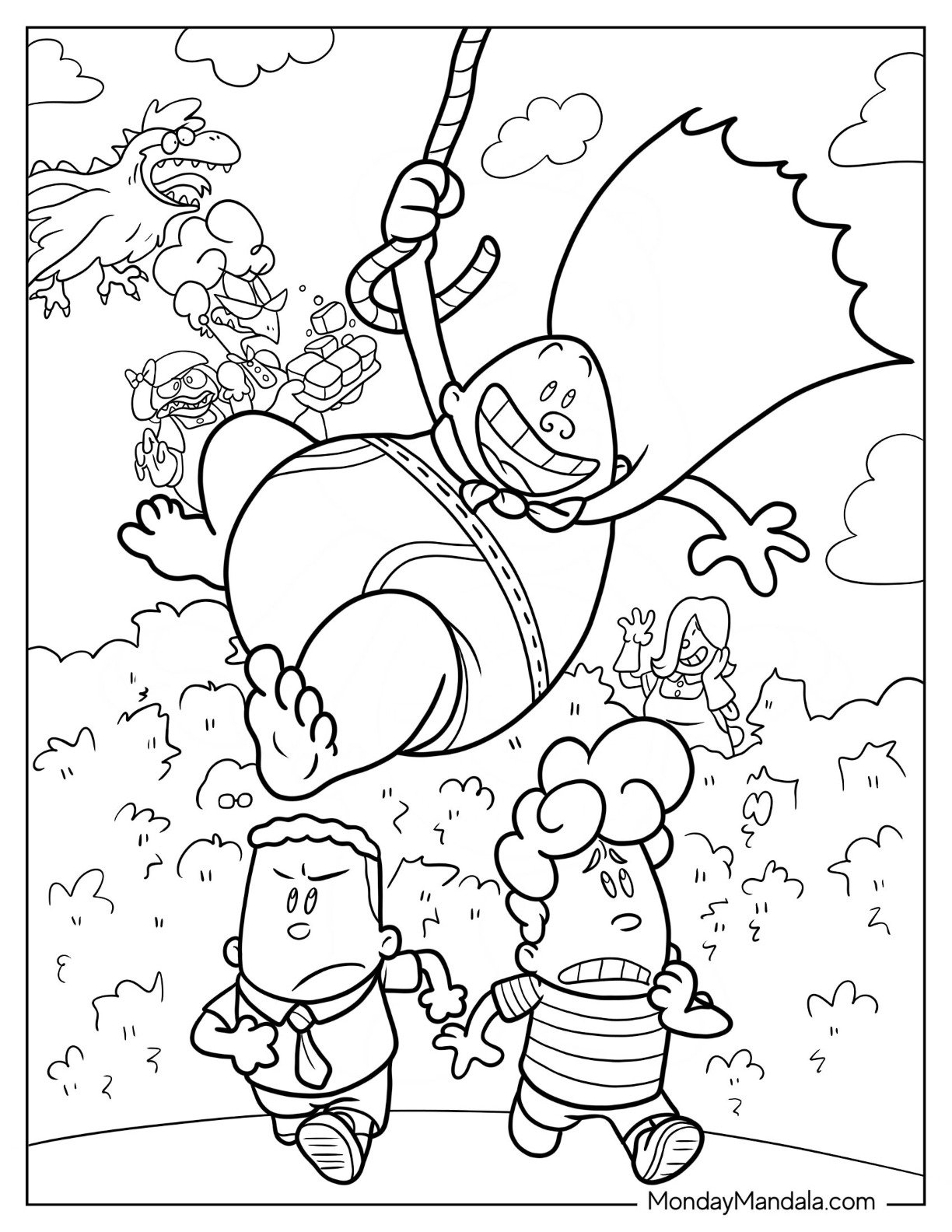 24 Captain Underpants Coloring Pages (Free PDF Printables)