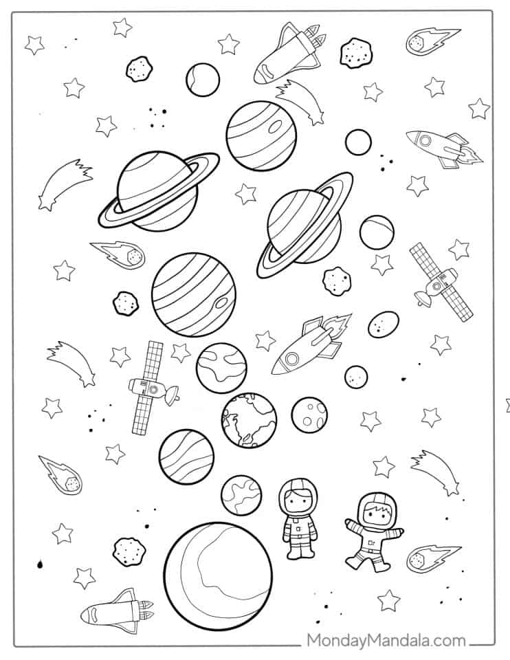 20 Solar System Coloring Pages (Free PDF Printables)