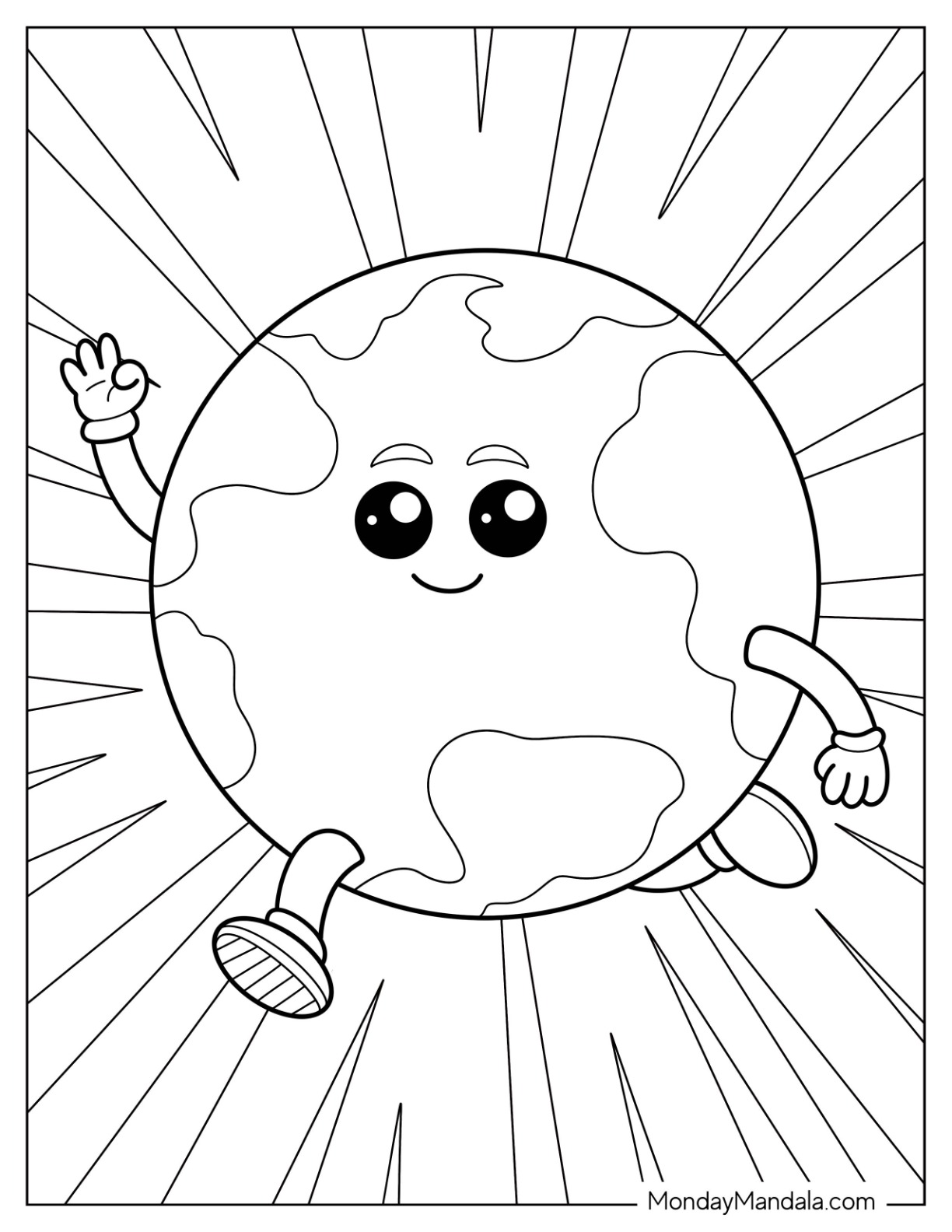Earth Coloring Pages With Color