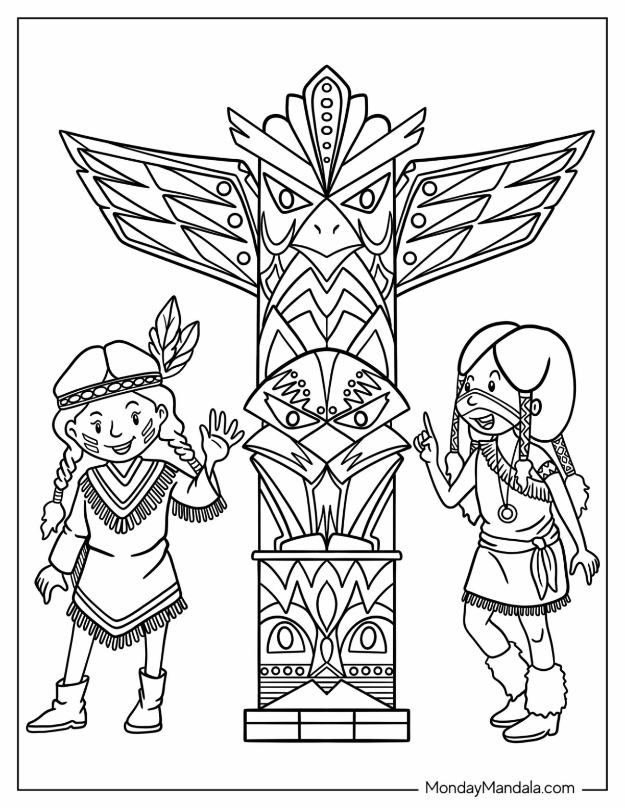 Cherokee Indian Eagle Coloring Pages