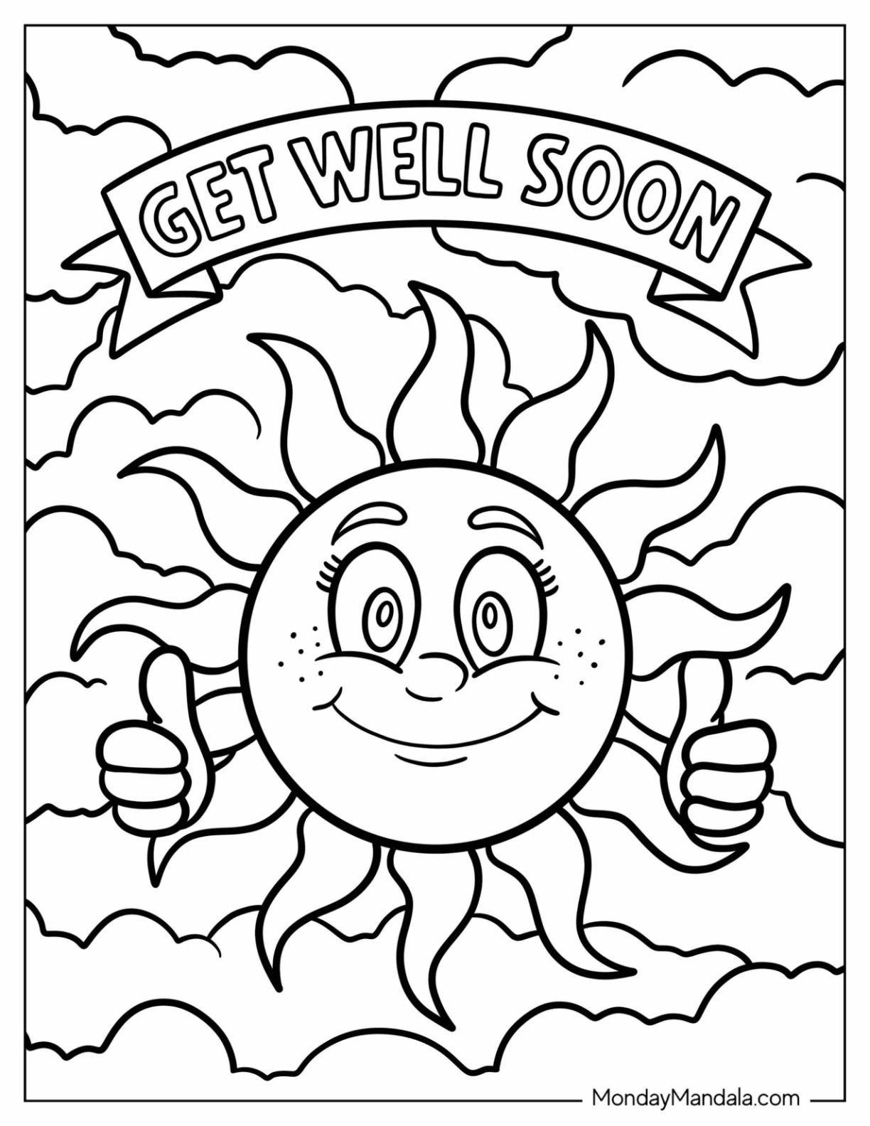 Funny Get Well Soon Coloring Pages
