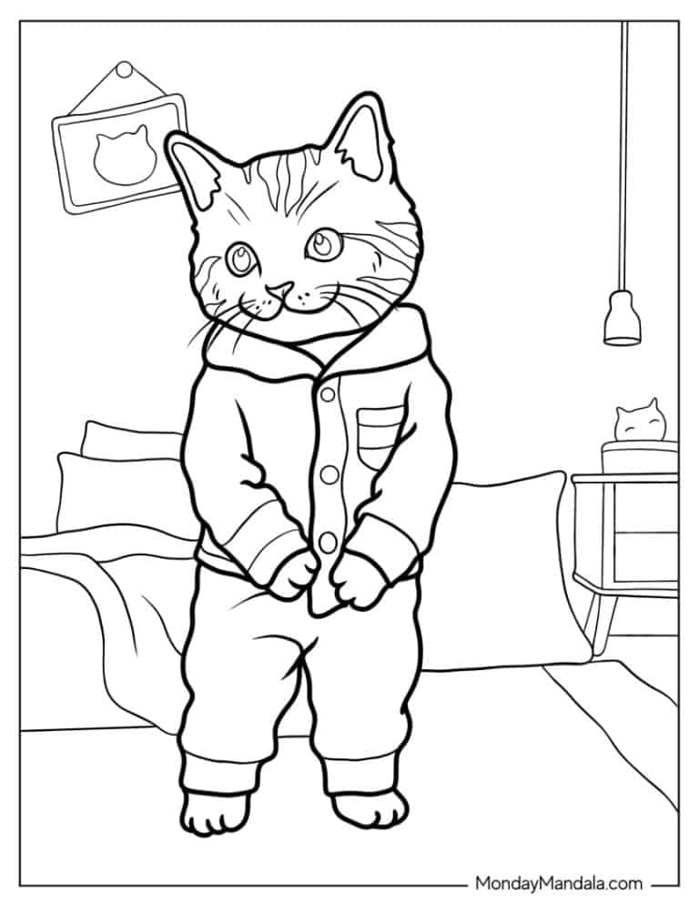 56 Cat Coloring Pages (Free PDF Printables)