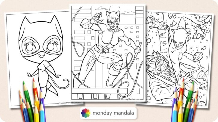 Catwoman Coloring Pages Featured Image