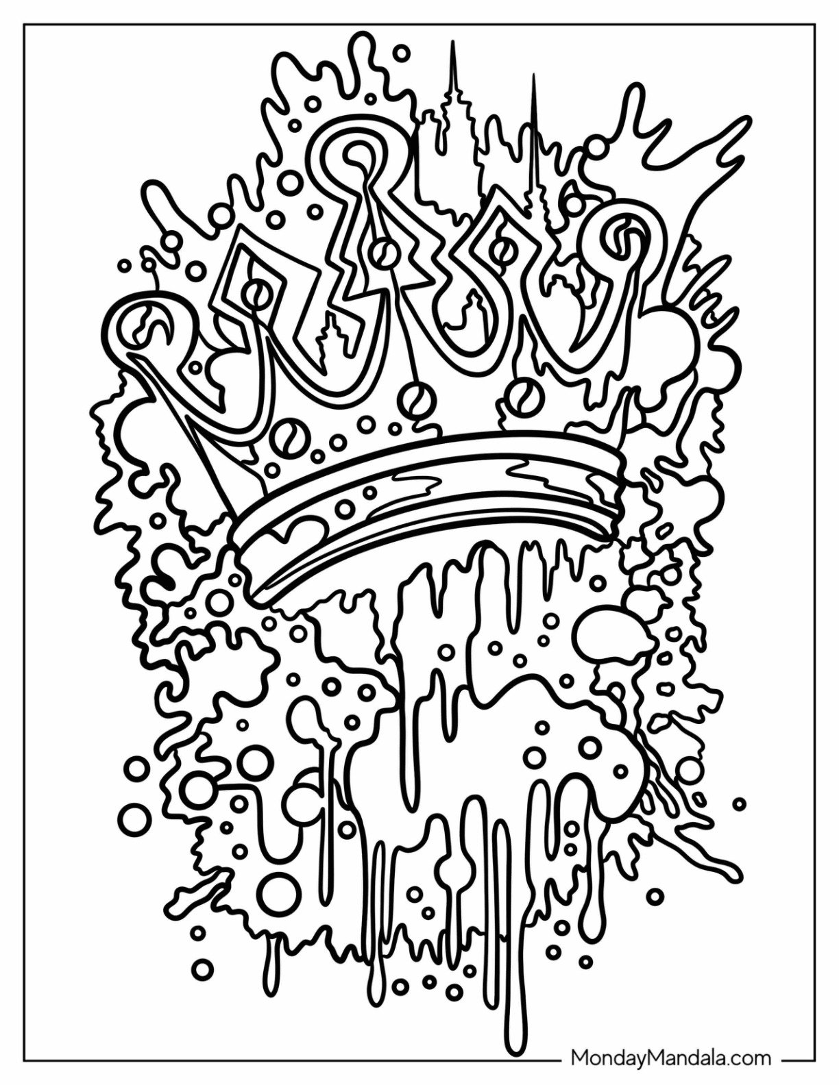 20 Graffiti Coloring Pages (Free PDF Printables)