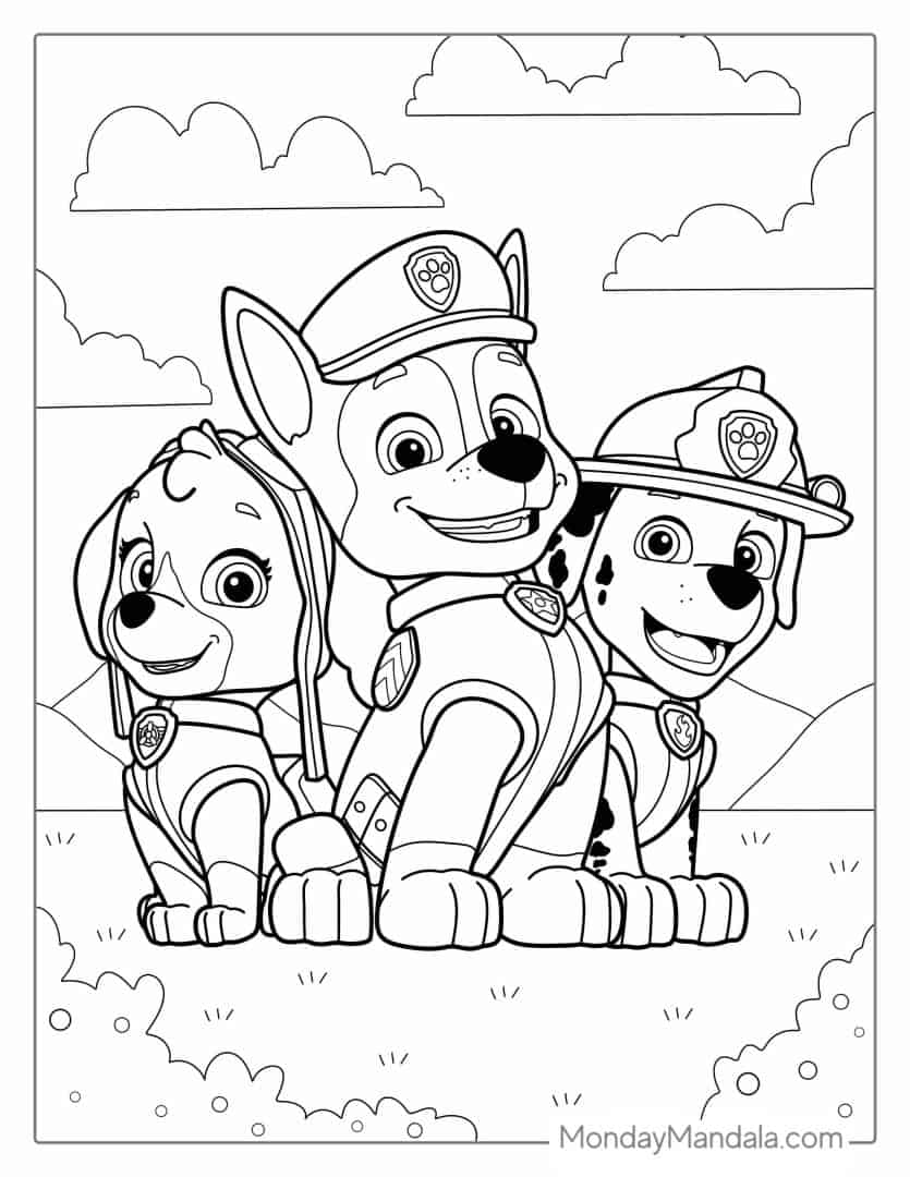 58 Paw Patrol Coloring Pages Free PDF Printables 