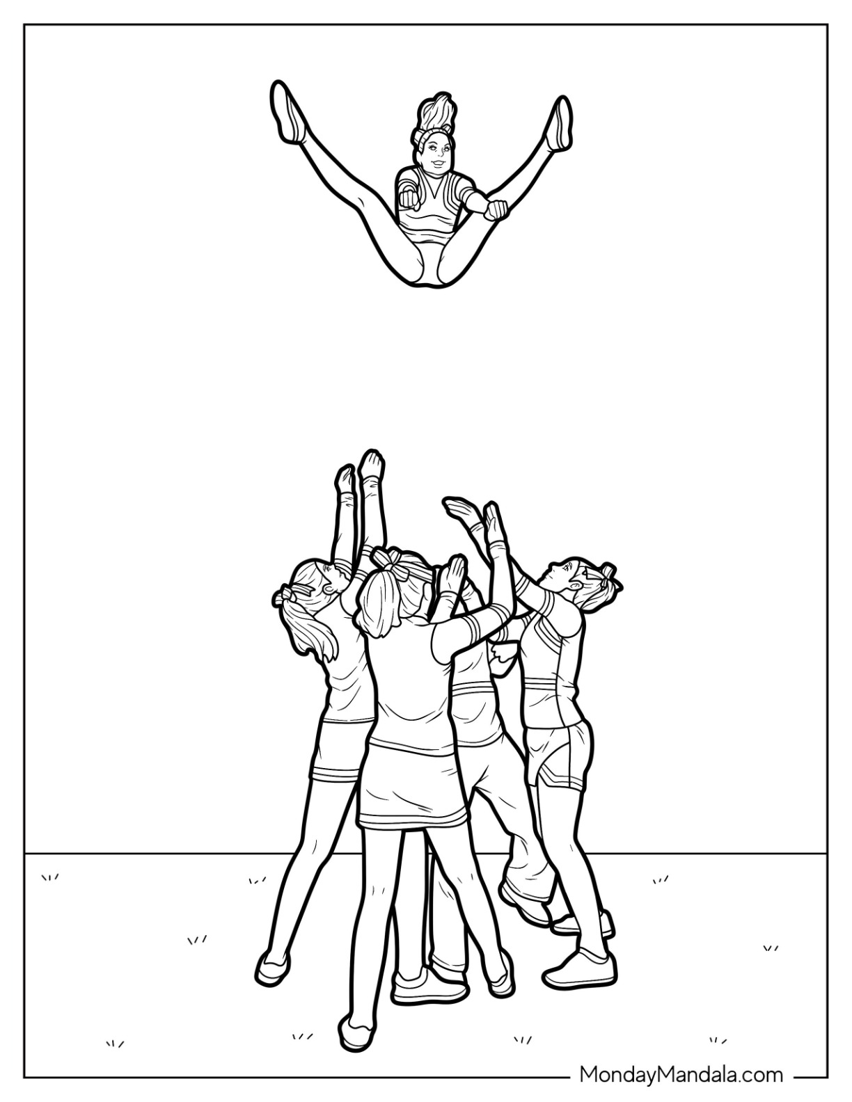 20 Cheerleading Coloring Pages Free PDF Printables 