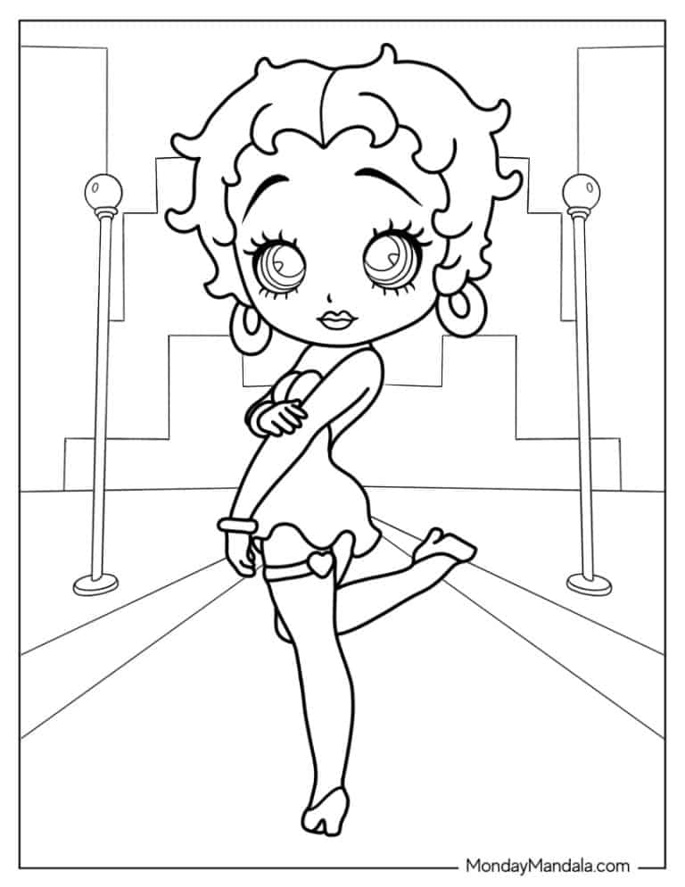 20 Betty Boop Coloring Pages (Free PDF Printables)