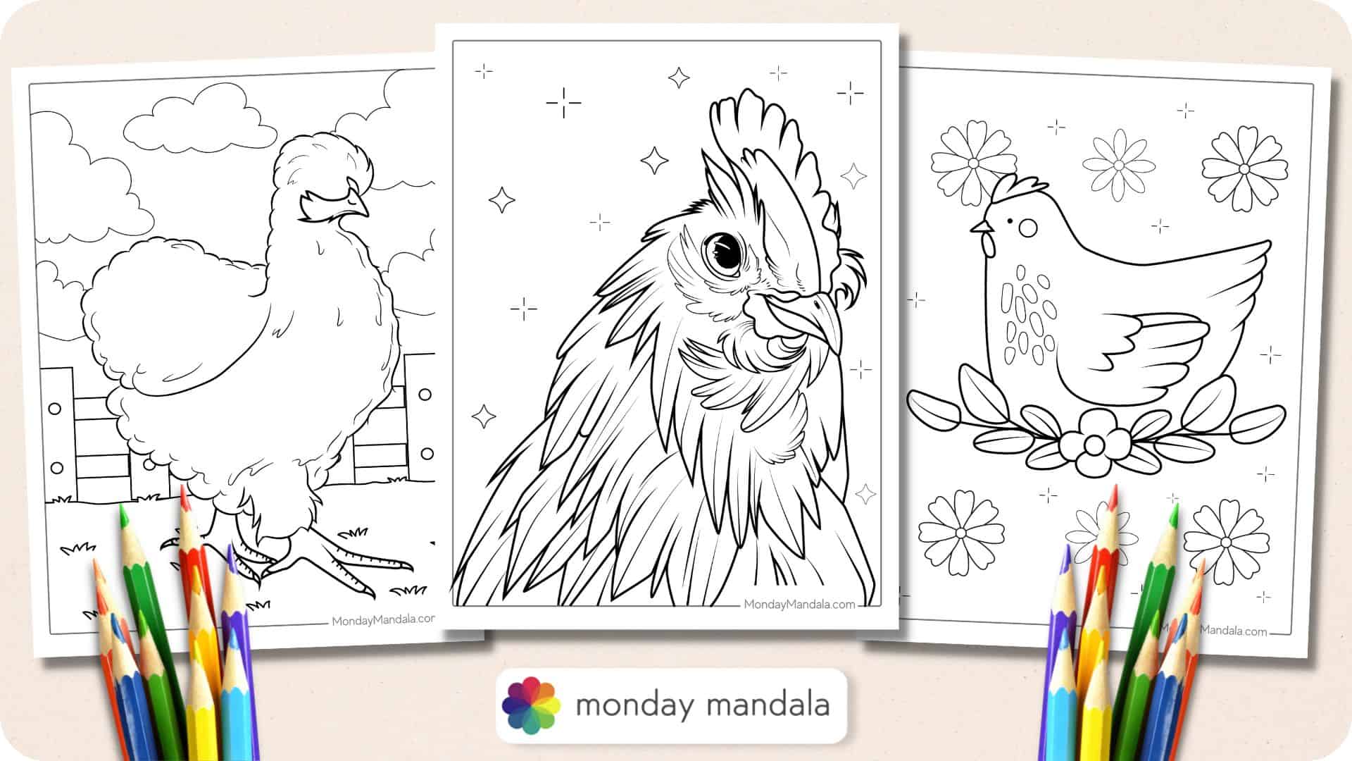 Cartoon Hen Drawing Cute Animal Oil Stock Illustration 1958774701 |  Shutterstock