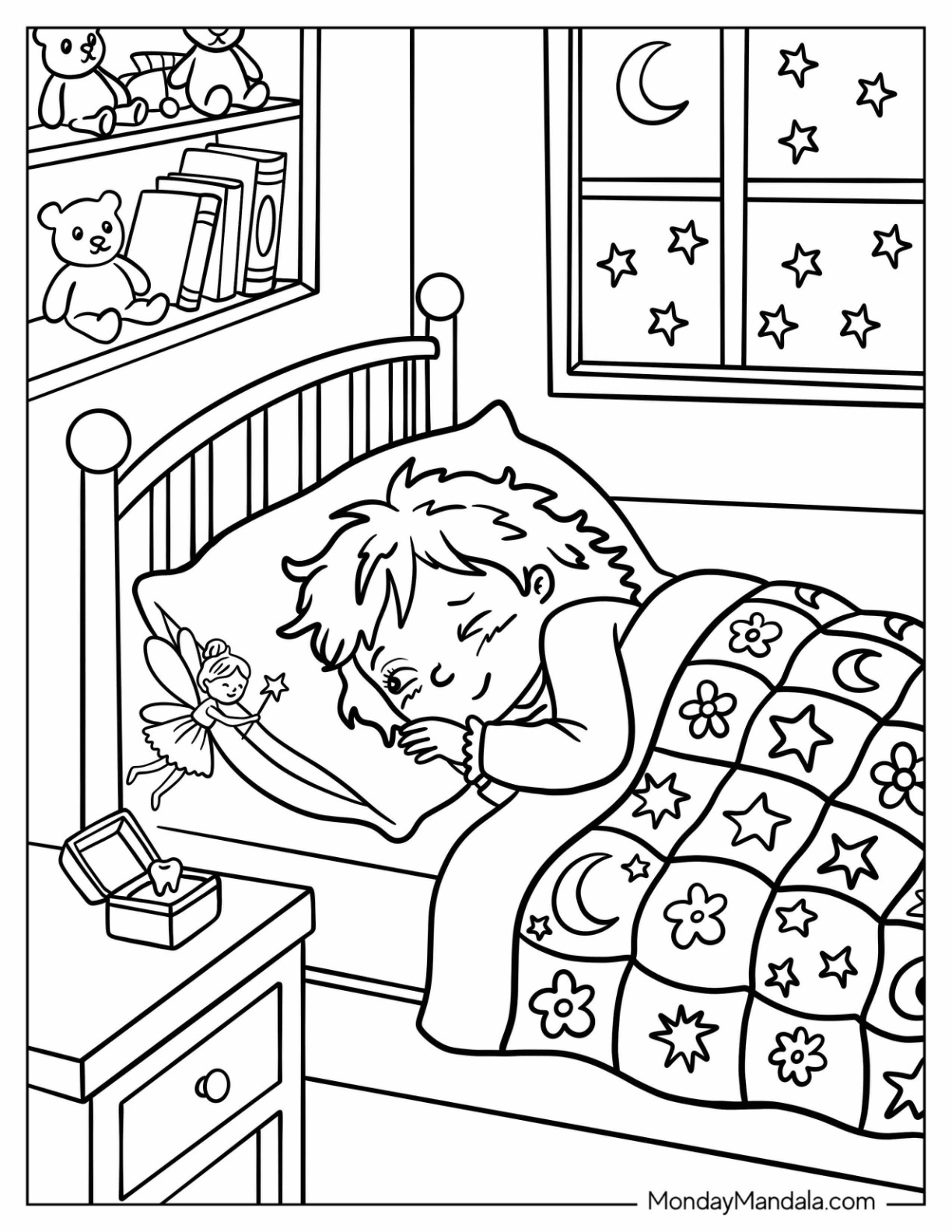Child Watching a Tooth Fairy Collect His Tooth