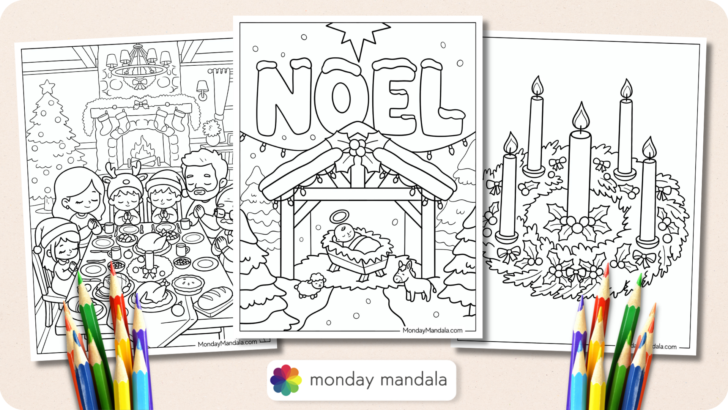 Christian Christmas Coloring Pages Featured Image