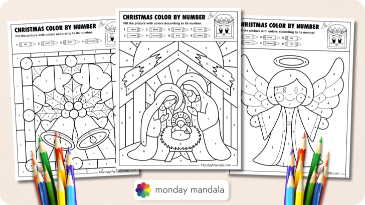Christmas Color By Number Featured Image