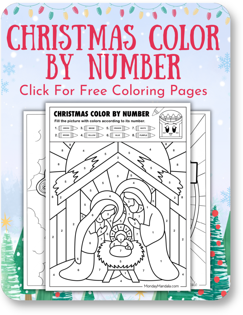Christmas Color By Number for Christmas