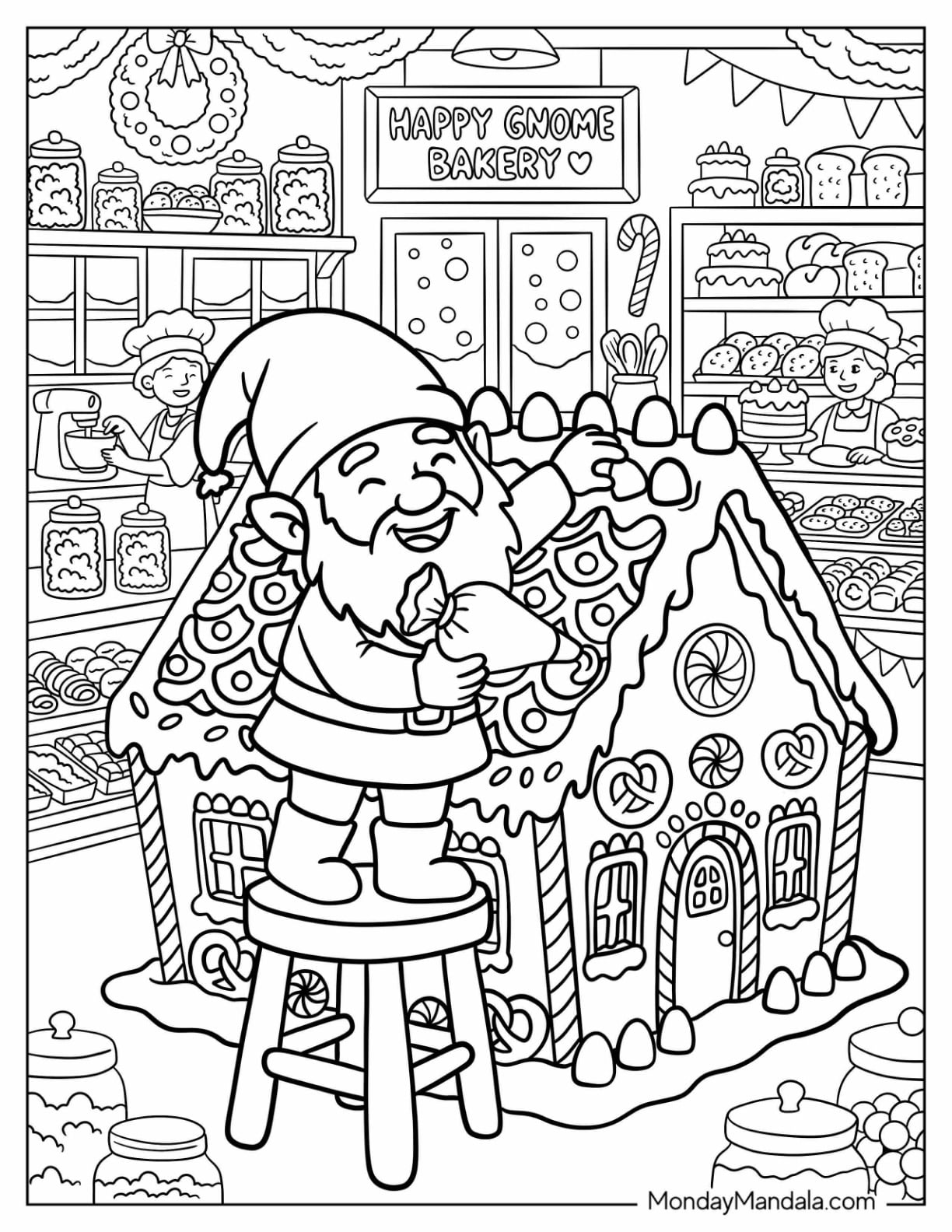 v Decorating a Gingerbread House