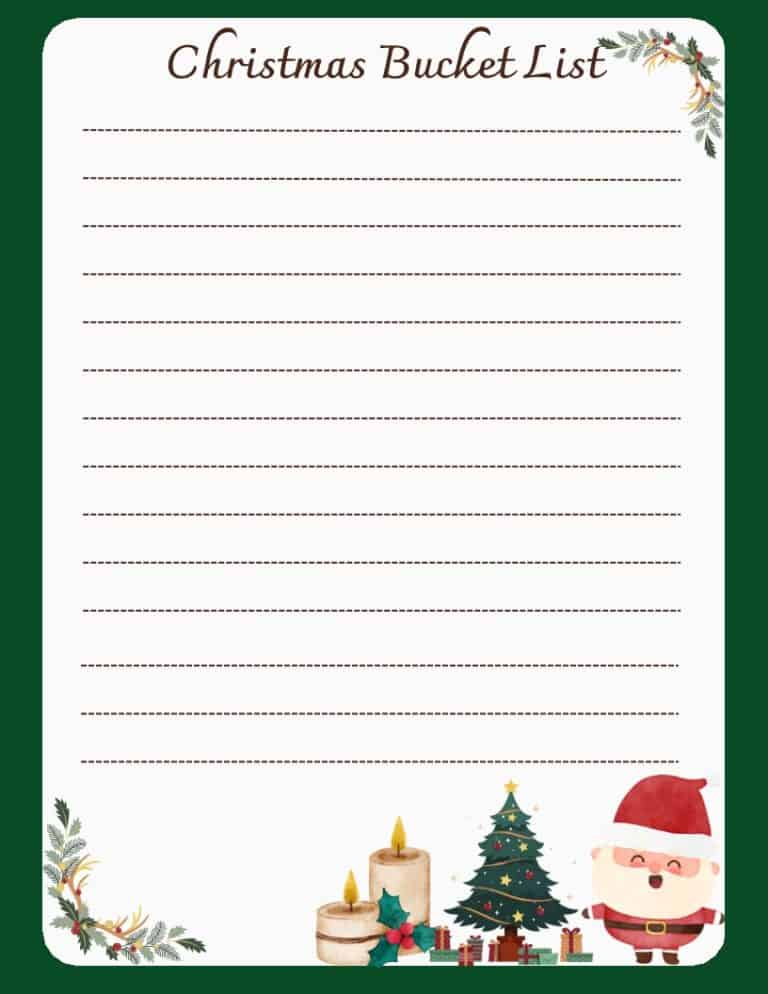 18 Christmas List Printables (Free PDFs For All Uses)