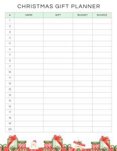 18 Christmas List Printables (Free PDFs For All Uses)