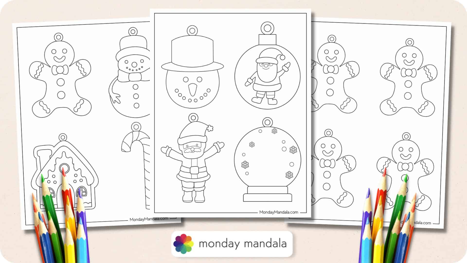 Drawing Stencils for Kids (8 pcs) // CHRISTMAS