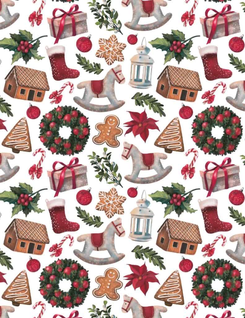 Printable Christmas Gift Wrapper Fanny Printable