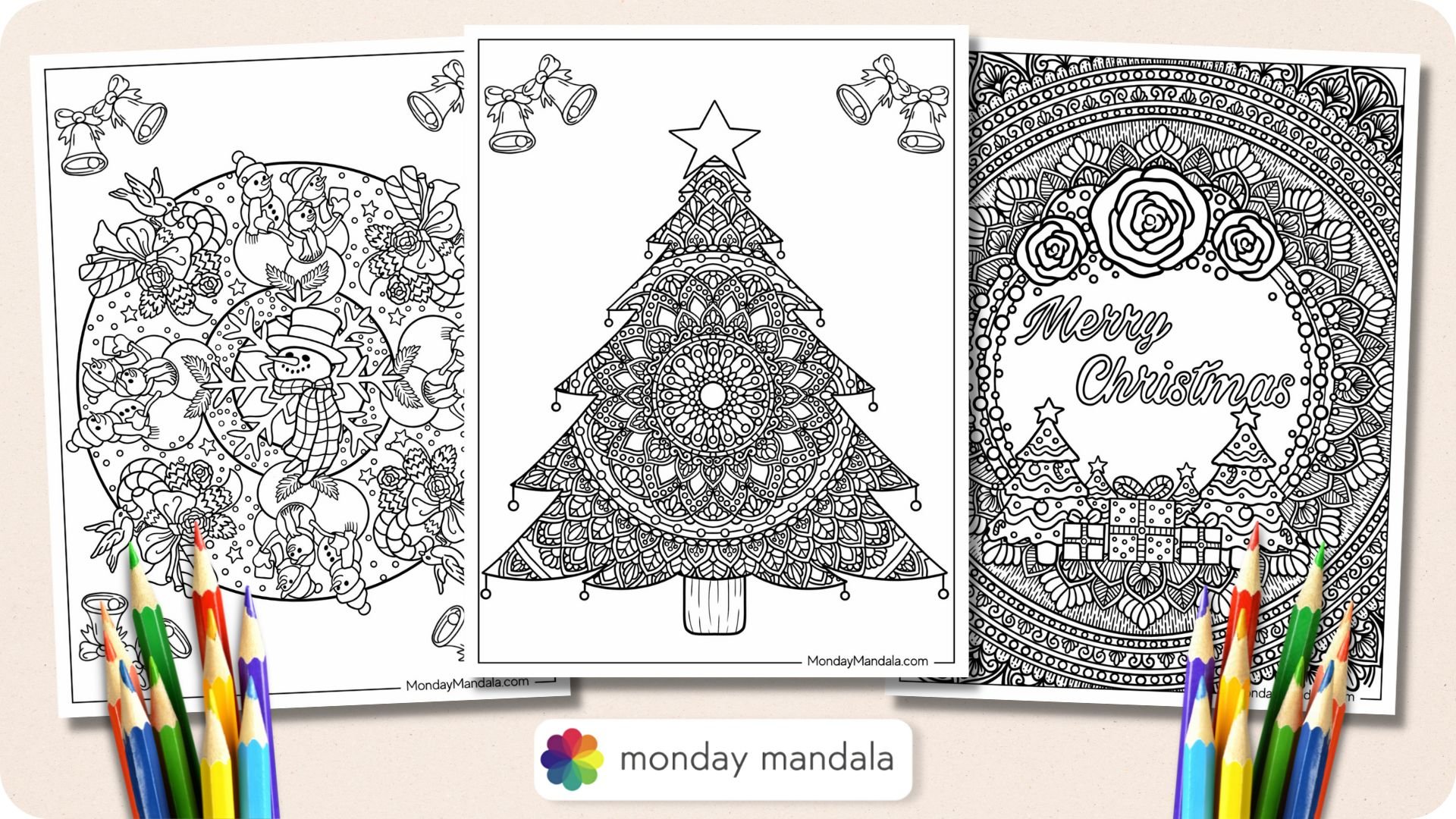 Easy Mandala Coloring Pages - Set of 12 Printable Mandala Coloring