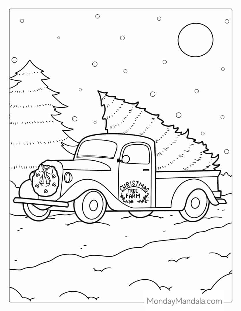 52 Christmas Tree Coloring Pages (Free PDF Printables)