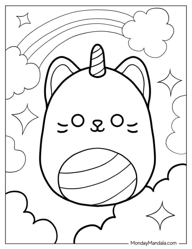 Squishmallow Coloring Pages 2025 