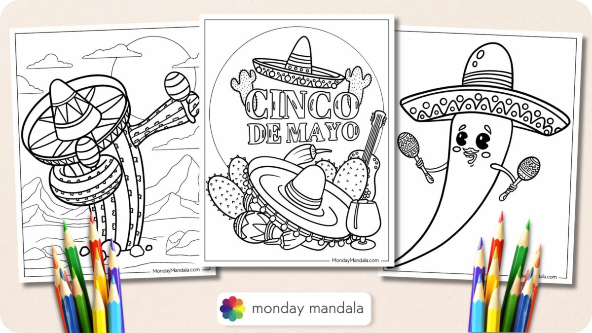 20 Cinco De Mayo Coloring Pages (Free PDF Printables)