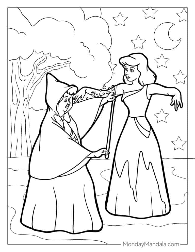 36 Cinderella Coloring Pages (Free PDF Printables)