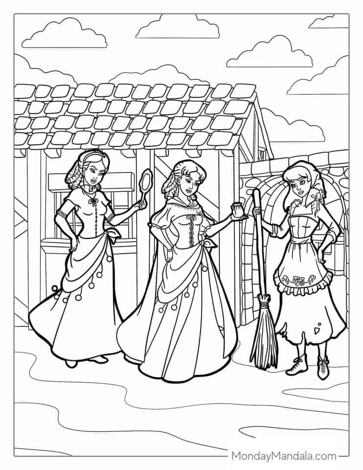 36 Cinderella Coloring Pages (Free PDF Printables)