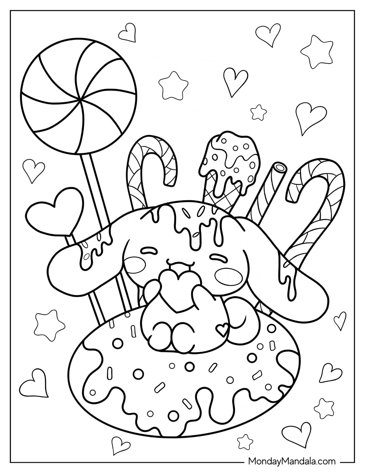 Cinnamon Roll Coloring Page Cinnamon Roll Coloring Page