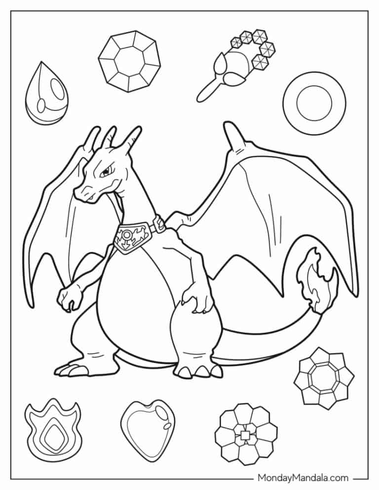 26 Charizard Coloring Pages (Free PDF Printables)