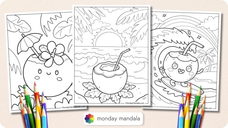 Coconut Coloring Pages Featured Image v2