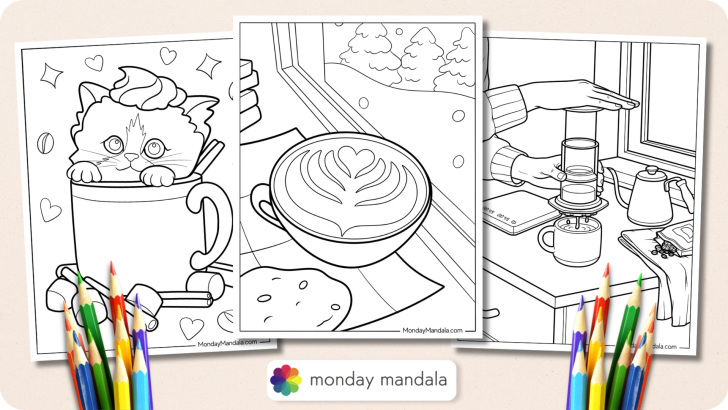 Coffee Coloring Pages Featured Image v2