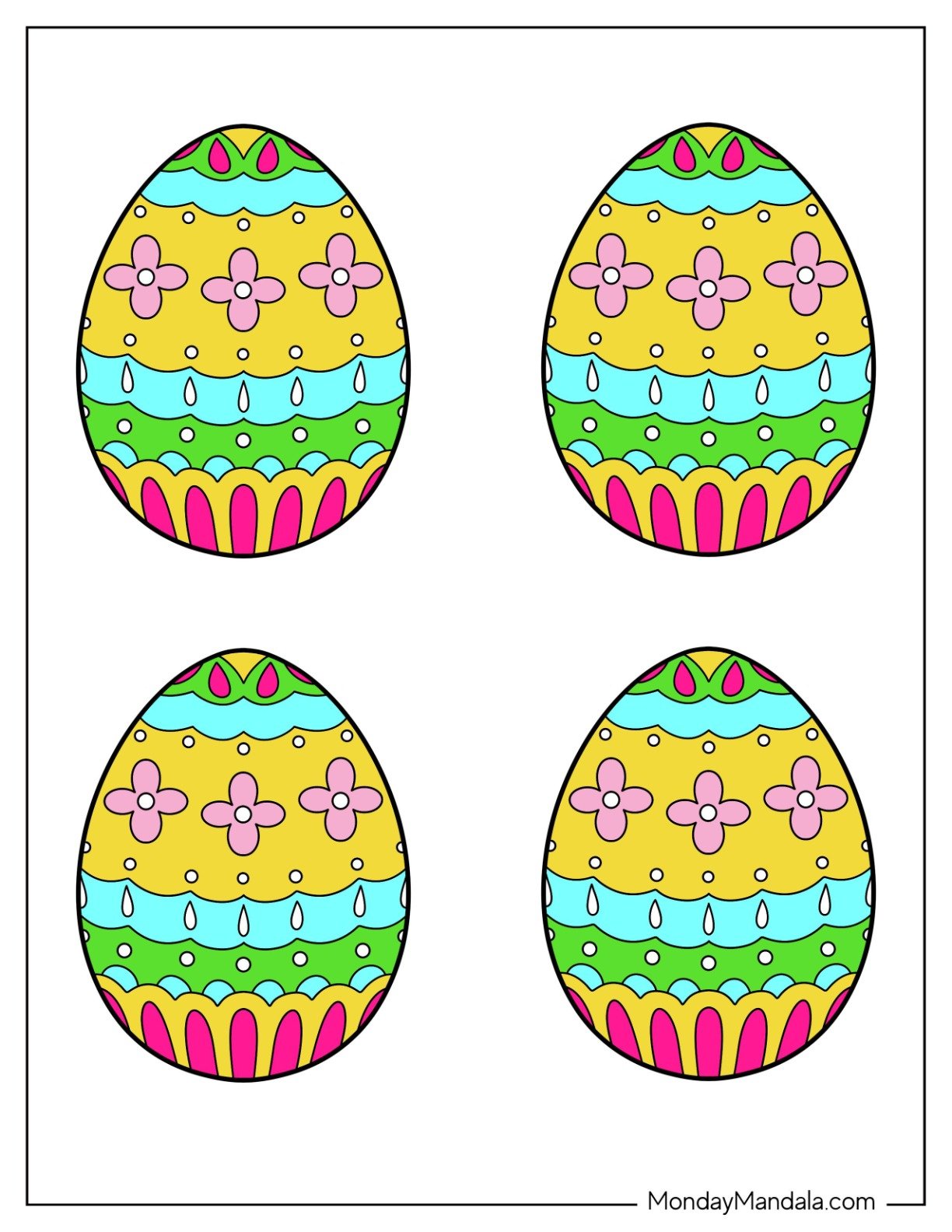 58 Easter Egg Templates (Free PDF Printables)