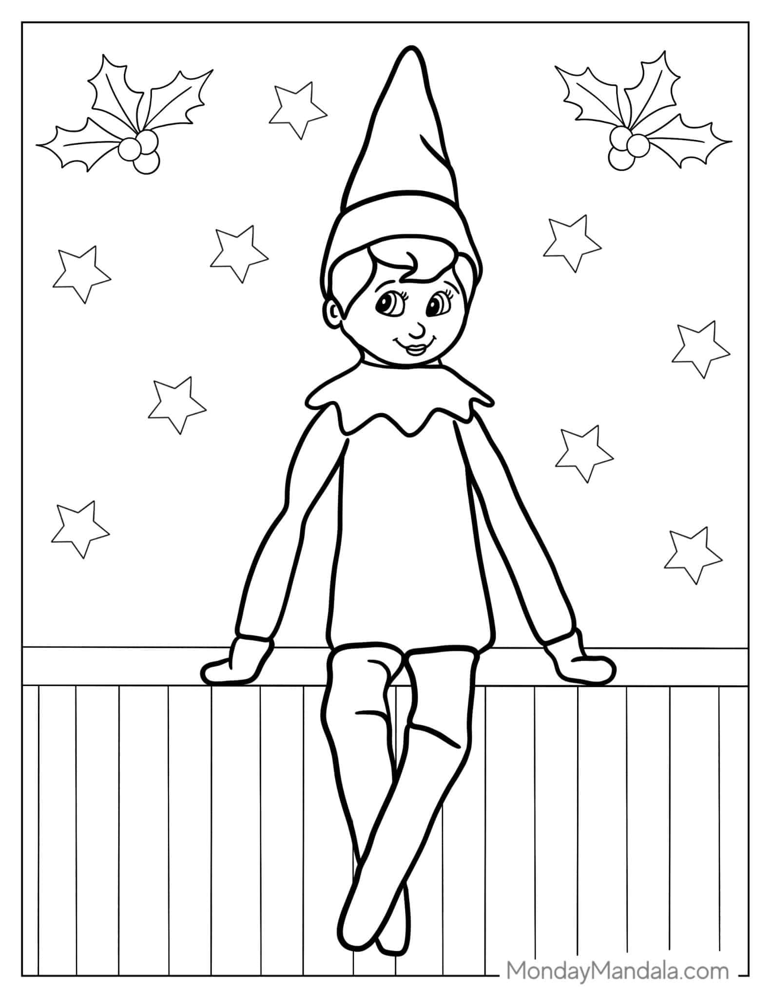 Printable Elf Coloring Pages Prntbl concejomunicipaldechinu gov co