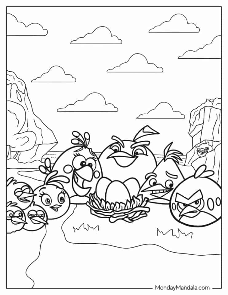 26 Angry Birds Coloring Pages (Free PDF Printables)