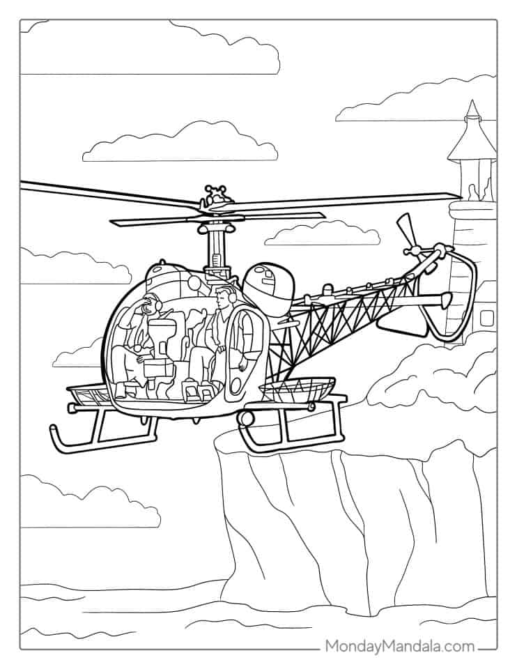 36 Helicopter Coloring Pages (Free PDF Printables)
