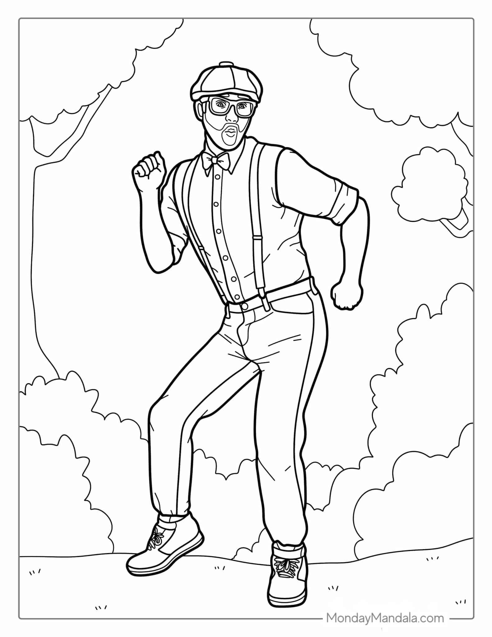 20 Blippi Coloring Pages Free PDF Printables 