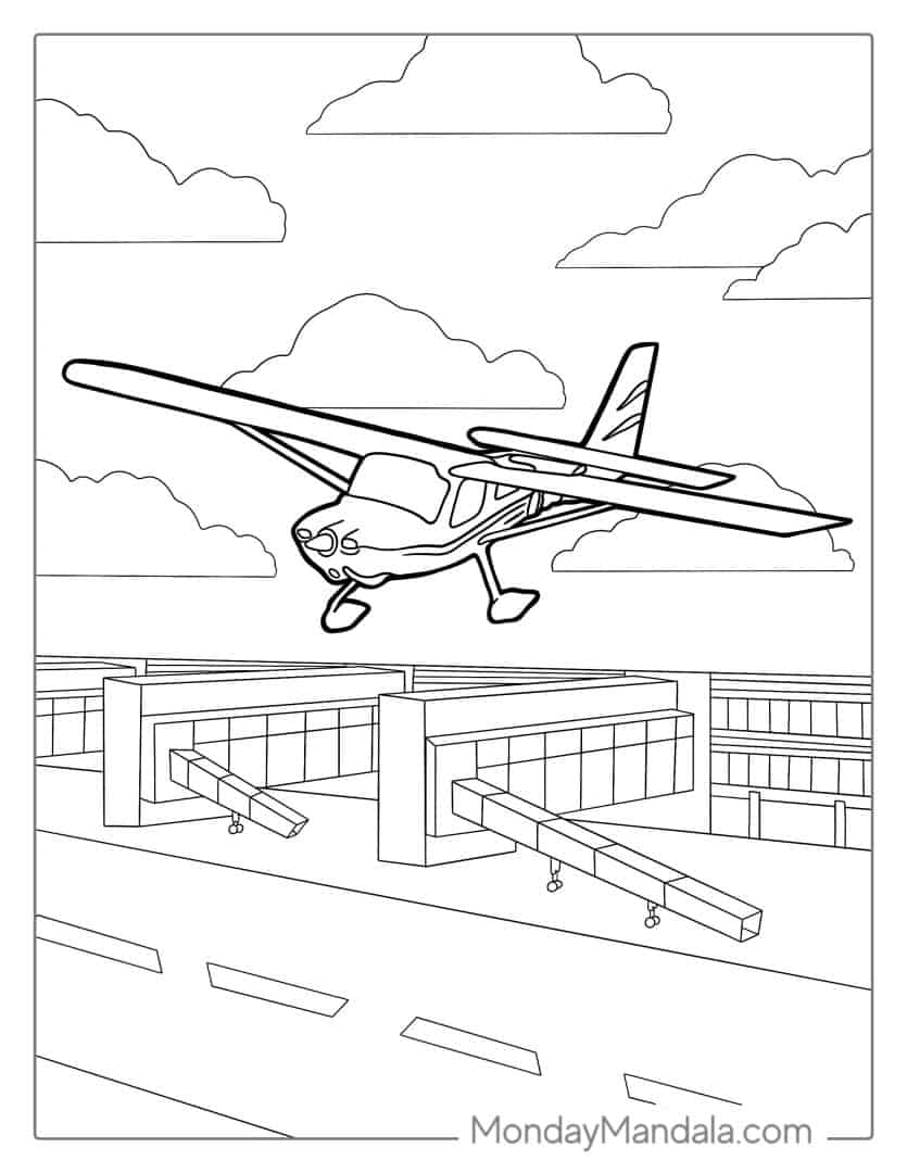 Coloring Cessna Hercules Sketch Coloring Page