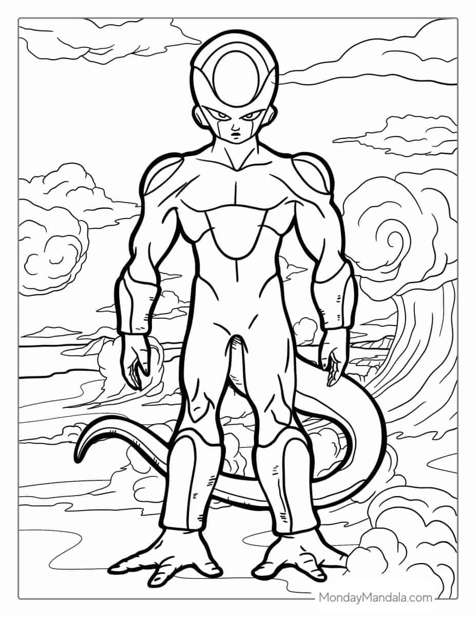30 Dragon Ball Z Coloring Pages (Free PDF Printables) - adult color by ...