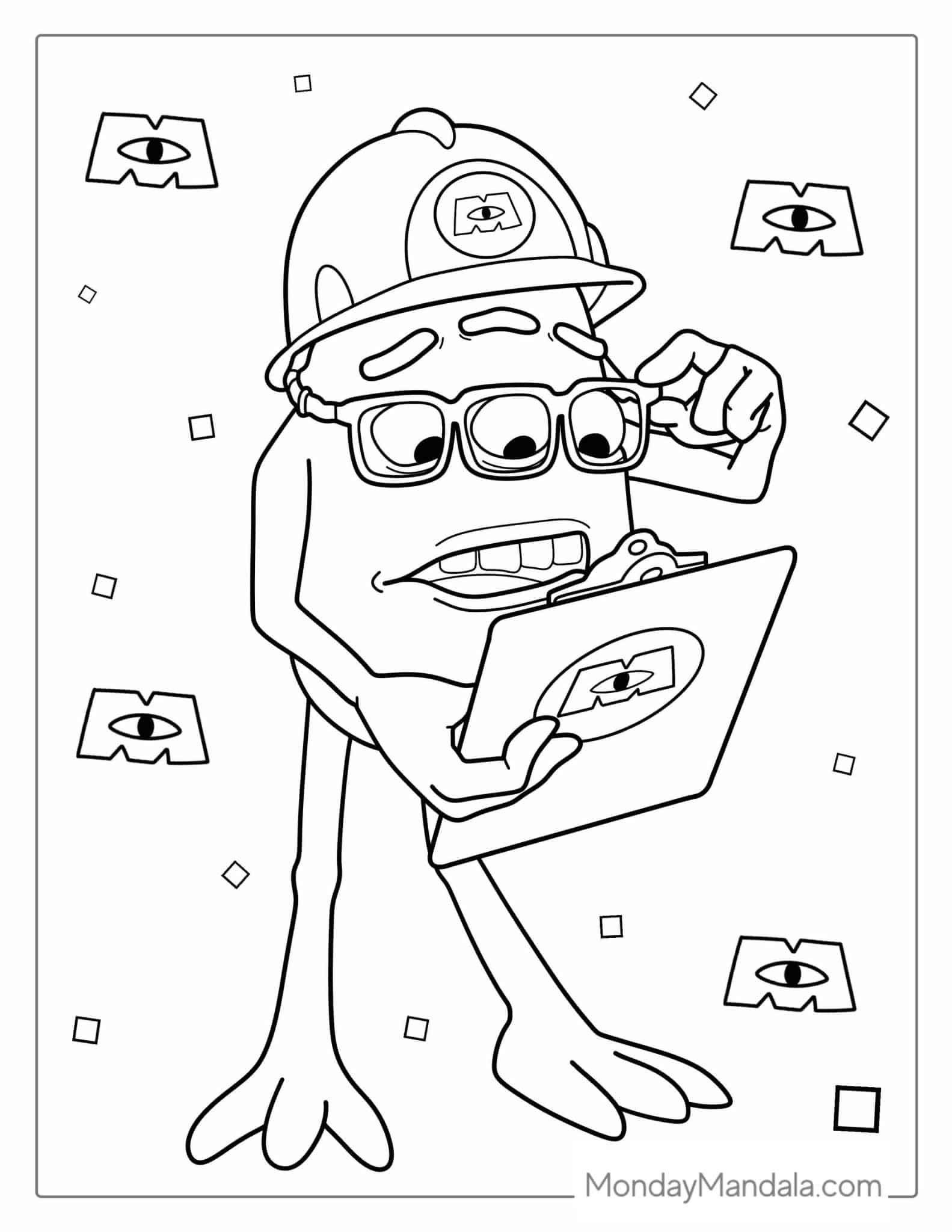 30 Monsters Inc Coloring Pages (Free PDF Printables)