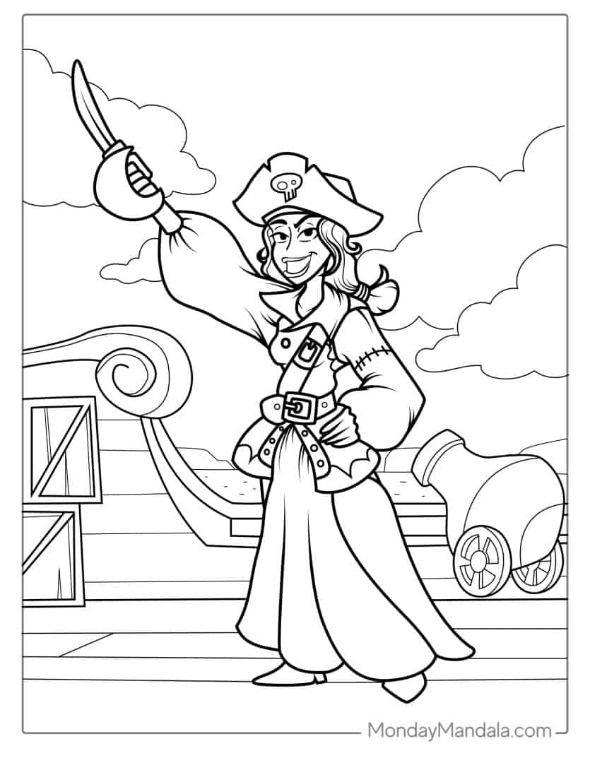 28 Pirate Coloring Pages (Free PDF Printables)