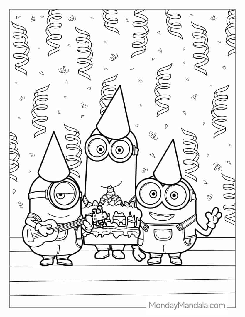 32 Minion Coloring Pages (Free PDF Printables)