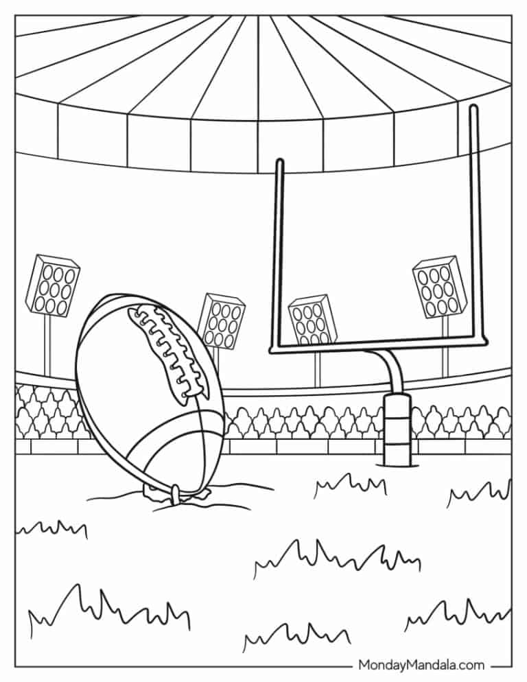 42 Football Coloring Pages (Free PDF Printables)