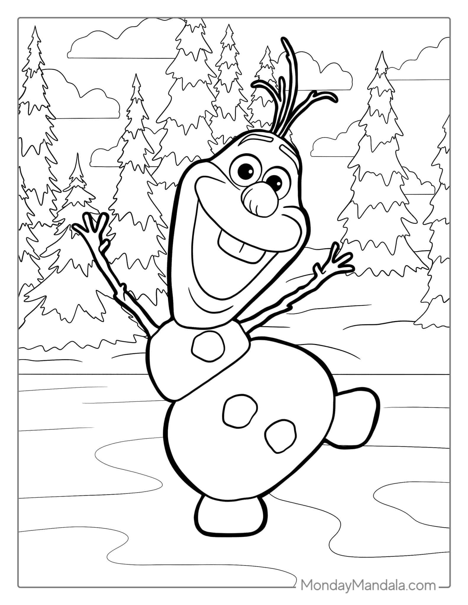 Frozen Colouring Pages Easy Frozen Colouring Pages Easy